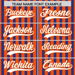 Orange Royal Blue American Flag Graffiti Baseball Jersey 3