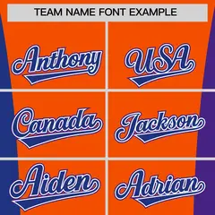 Orange Royal Blue Purple Three-Color Block Varsity Letterman Jacket 3
