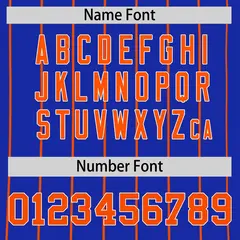 Orange Royal Blue Reversible Stripe Baseball Jersey 6