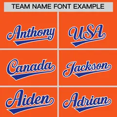 Orange Royal Blue Side Camo Baseball Jersey 3