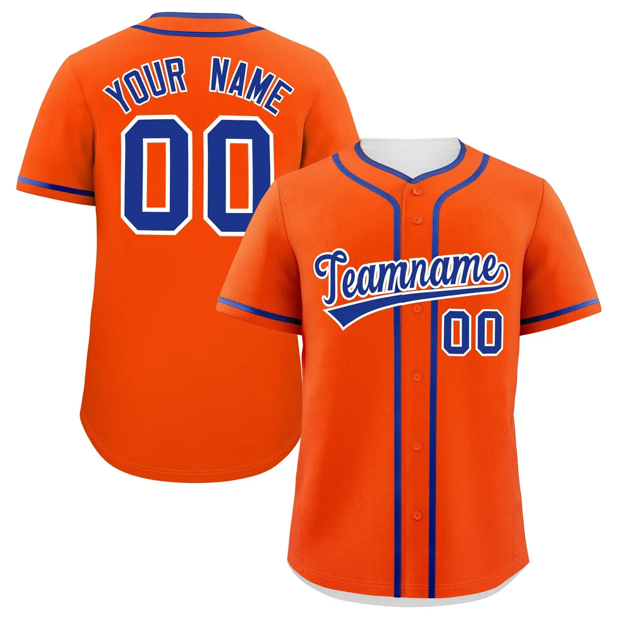 Orange Royal Classic Authentic Baseball Jersey
