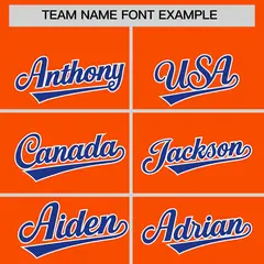 Orange Royal Classic Authentic Baseball Jersey 3