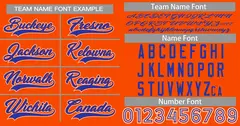 Orange Royal Classic Style Authentic Baseball Jersey 3