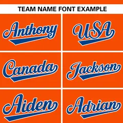 Orange Royal Flame Graffiti Authentic Baseball Jersey 3