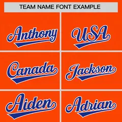 Orange Royal Floral Gradient Full Button Baseball Jersey 3