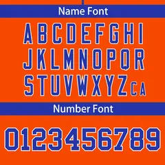 Orange Royal Full Button Classic Authentic Baseball Jersey 4
