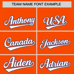 Orange Royal Gradient Lapel Fashion Baseball Jersey 3