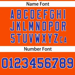 Orange Royal Gradient Ribbed Authentic Baseball Jersey 4