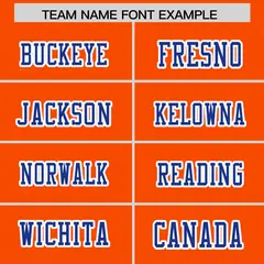 Orange Royal Gradient Side Pattern Authentic Football Jersey 3