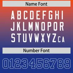 Orange Royal Gradient Side Pattern Authentic Football Jersey 4