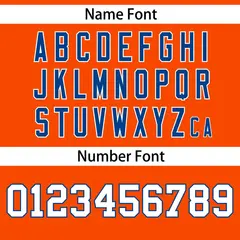Orange Royal Gradient Side Star Pattern Baseball Jersey 4