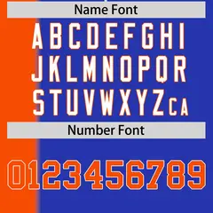 Orange Royal Gradient Stripe Two-Button Softball Jersey 4