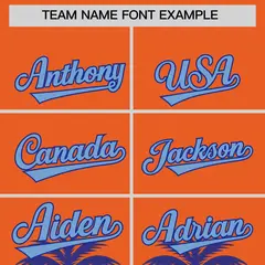 Orange Royal Graffiti Pattern Bossinia Style Baseball Jersey 3