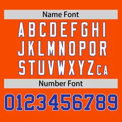 Orange Royal Half Gradient Authentic Baseball Jersey 4