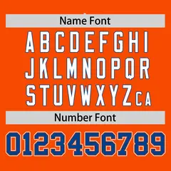 Orange Royal Half Stripe Authentic Baseball Jersey 4