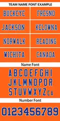 Orange Royal Insert Color Mesh Football Jersey 3