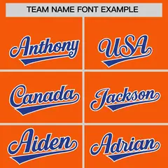 Orange Royal K-Ribbon Raglan Full-Snap Color Block Letterman Jacket 3