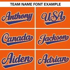Orange Royal-Orange Raglan Sleeves Full-Snap Letterman Baseball Jacket 3