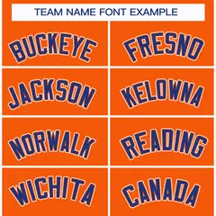 Orange Royal Orange-White Classic Style Hockey Jersey 3