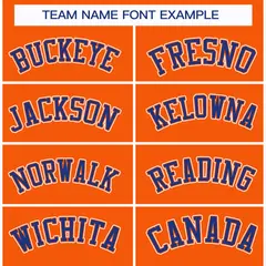 Orange Royal Orange-White Classic Style Hockey Jersey 3