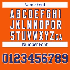 Orange Royal Orange-White Classic Style Hockey Jersey 4