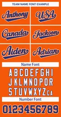 Orange Royal Orange-White Classic Style Hockey Jersey 3