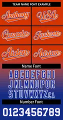 Orange Royal Orange-White Gradient Two-Button Softball Jersey 3