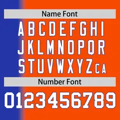 Orange Royal Pinstripe Gradient Baseball Jersey 4