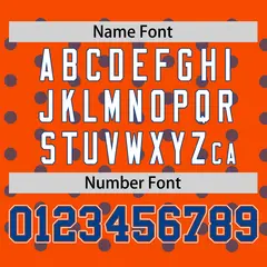 Orange Royal Polka Dot Graffiti Authentic Baseball Jersey 4