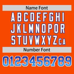 Orange Royal-Powder Blue Gradient Side Baseball Jersey 4