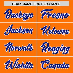 Orange Royal Powder Blue Gradient Sides Football Jersey 3