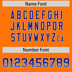 Orange Royal Powder Blue Gradient Sides Football Jersey 4