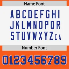 Orange Royal Raglan Sleeves Pattern Football Jersey 4