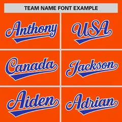 Orange Royal Raglan Sleeves Round-Neck Hockey Jersey 3