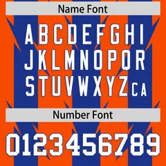 Orange Royal Razr Stripe Graffiti Pattern Flag Football Jersey 4