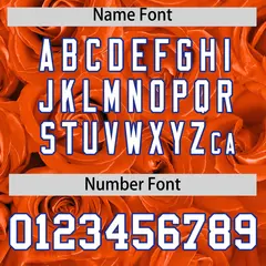 Orange Royal Rose Print Split Baseball Jersey 4
