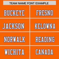 Orange Royal Shoulder Star Pattern Flag Football Jersey 3