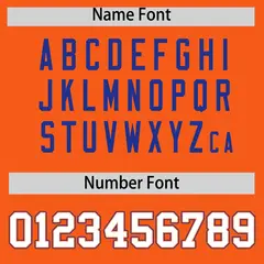 Orange Royal Side Flame Outline Basketball Jersey 4