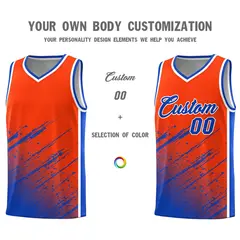 Orange Royal Splash Basketball Uniforms for Practice 3