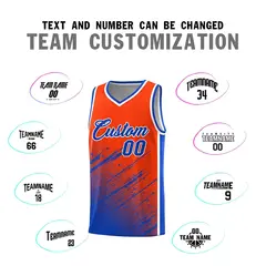 Orange Royal Splash Basketball Uniforms for Practice 4