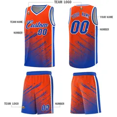 Orange Royal Splash Basketball Uniforms for Practice 5