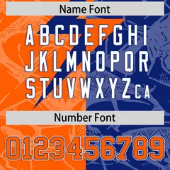 Orange Royal Split Lightning Pattern Football Jersey 4