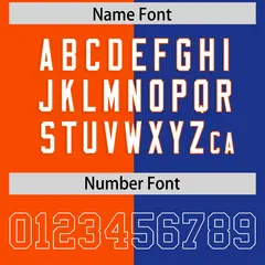 Orange Royal Split Two Tone Authentic Football Jersey 4