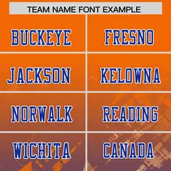 Orange Royal Star Gradient Flag Football Jersey 3
