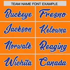 Orange Royal Star Pattern Raglan Sleeves Football Jersey 3