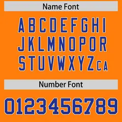 Orange Royal Star Pattern Raglan Sleeves Football Jersey 4