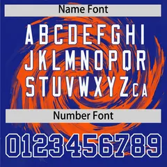 Orange Royal Swirl Graffiti Baseball Jersey 4