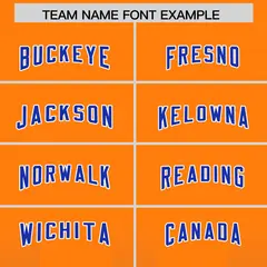 Orange Royal Vertical Stripe Gradient Team Football Jersey 3