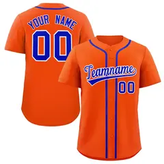 Orange Royal White Classic Authentic Baseball Jersey 1