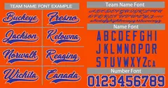 Orange Royal White Classic Authentic Baseball Jersey 3